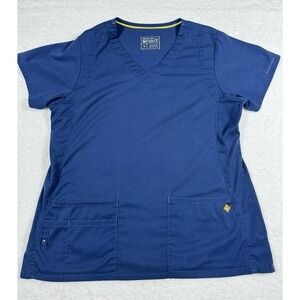 Wonderwink‎ Next Scrub Top Medical Uniform Navy V-neck Size Medium Pockets